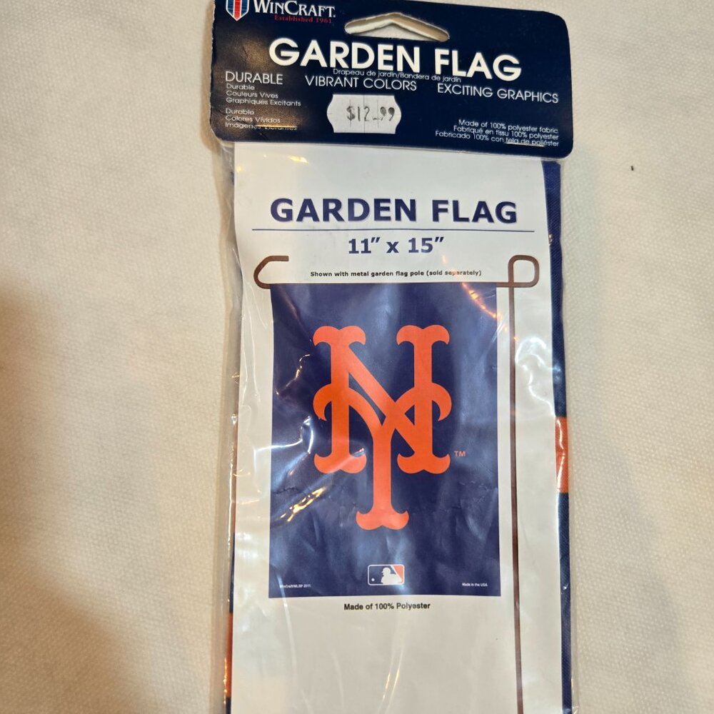 Wincraft Garden New York Mets MLB Flag Indoor Outdoor 11" x 15" Sports Home Bann